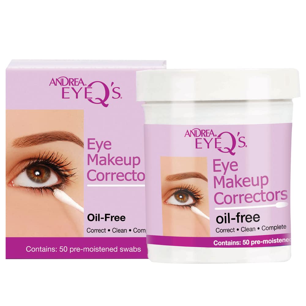 Andrea Eyeq's Oil-free Eye Make-up Correctors Pre-moistened Swabs, 50-Count (Pack of 3)