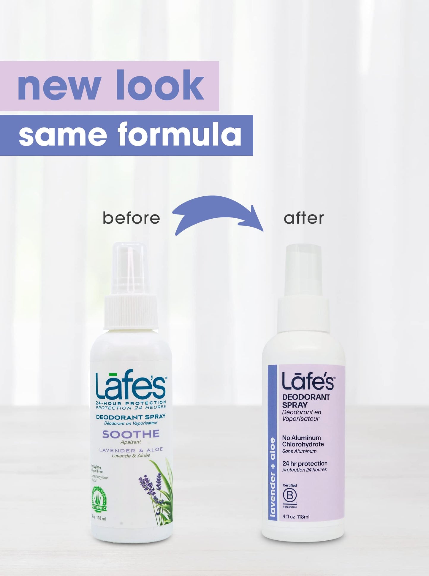 Lafe's Natural Deodorant | 4oz Aluminum Free Natural Deodorant Spray | Lavender & Aloe | 2 Pack