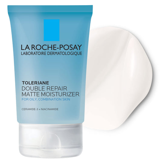 La Roche-Posay Toleriane Double Repair Matte Face Moisturizer, Daily Moisturizer For Oily Skin With Ceramide And Niacinamide For All Skin Tones, Oil Free, Non-Comedogenic