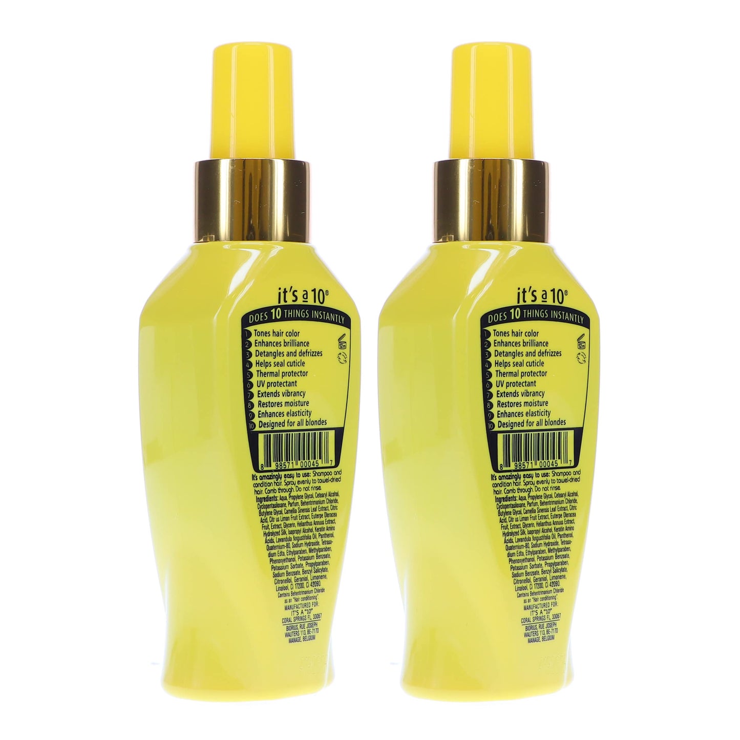 It's A 10 Haircare Miracle Leave-In Conditioner Spray for Blondes - 4 oz. - 2ct