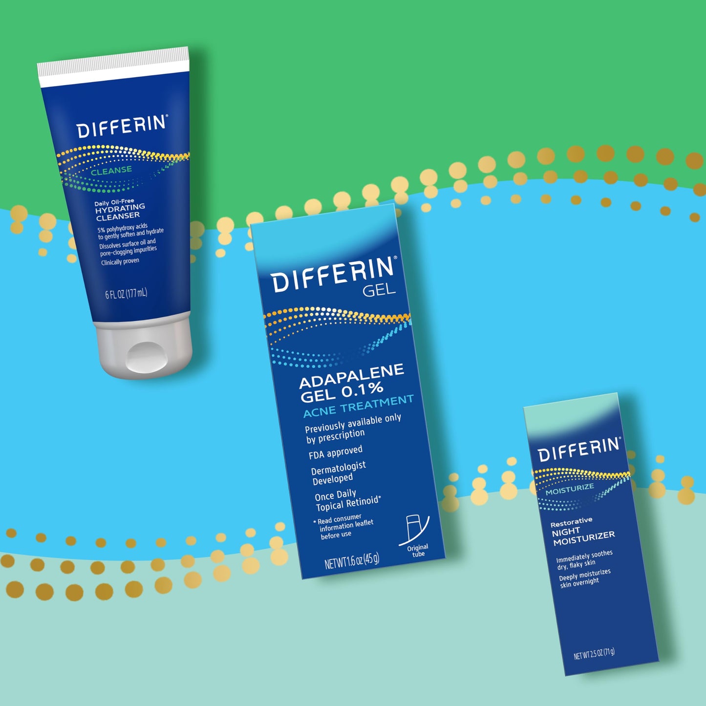 Differin Night Cream with Hyaluronic Acid, Restorative Night Moisturizer by the Makers of Differin Gel, Gentle Skin Care for Acne Prone Sensitive Skin, 2.5 oz (Packaging May Vary)