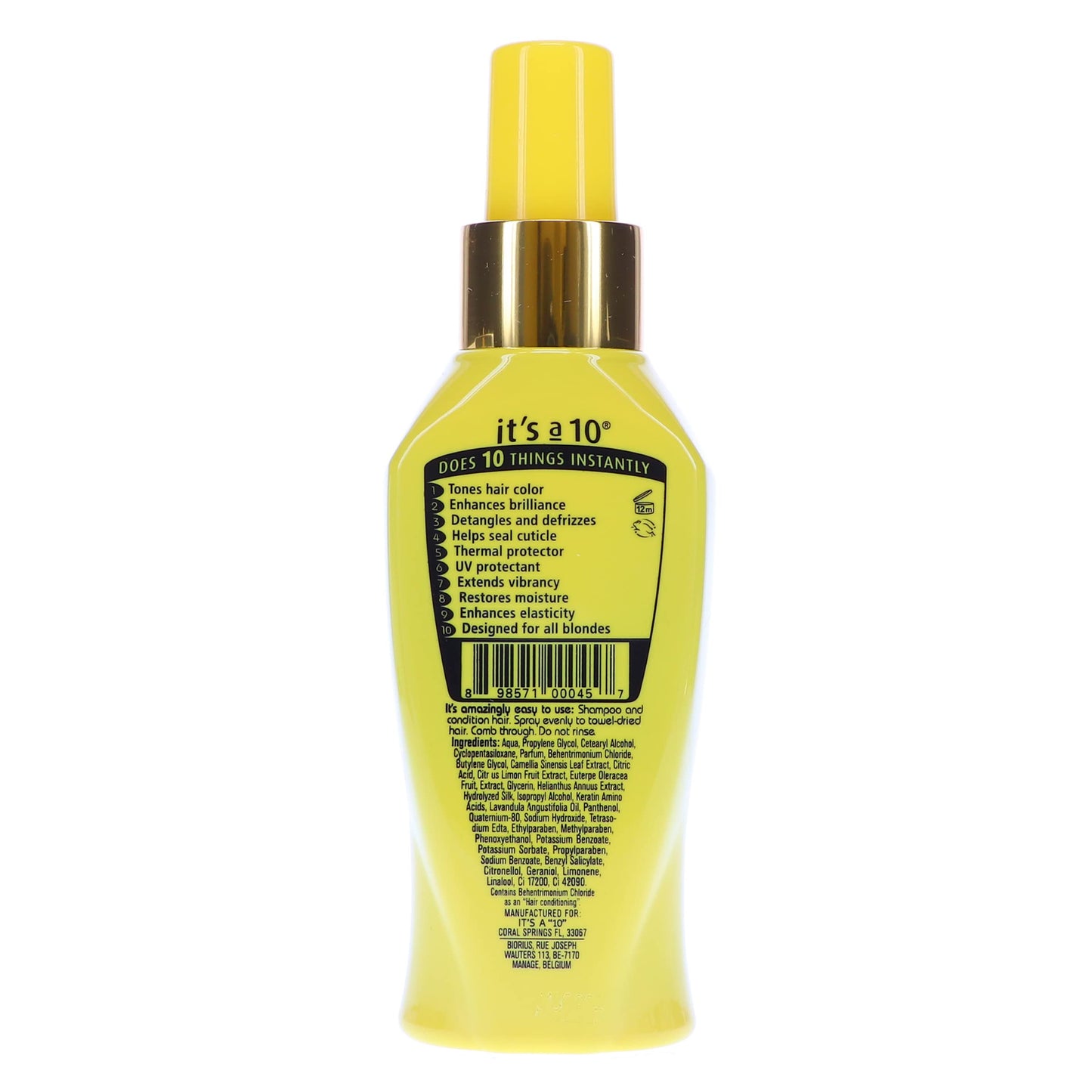 It's A 10 Haircare Miracle Leave-In Conditioner Spray for Blondes - 4 oz. - 2ct