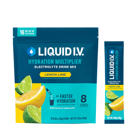 Liquid I.V.® Hydration Multiplier - Lemon Lime | Electrolyte Powder Drink Mix | 1 Pack (16 Servings)