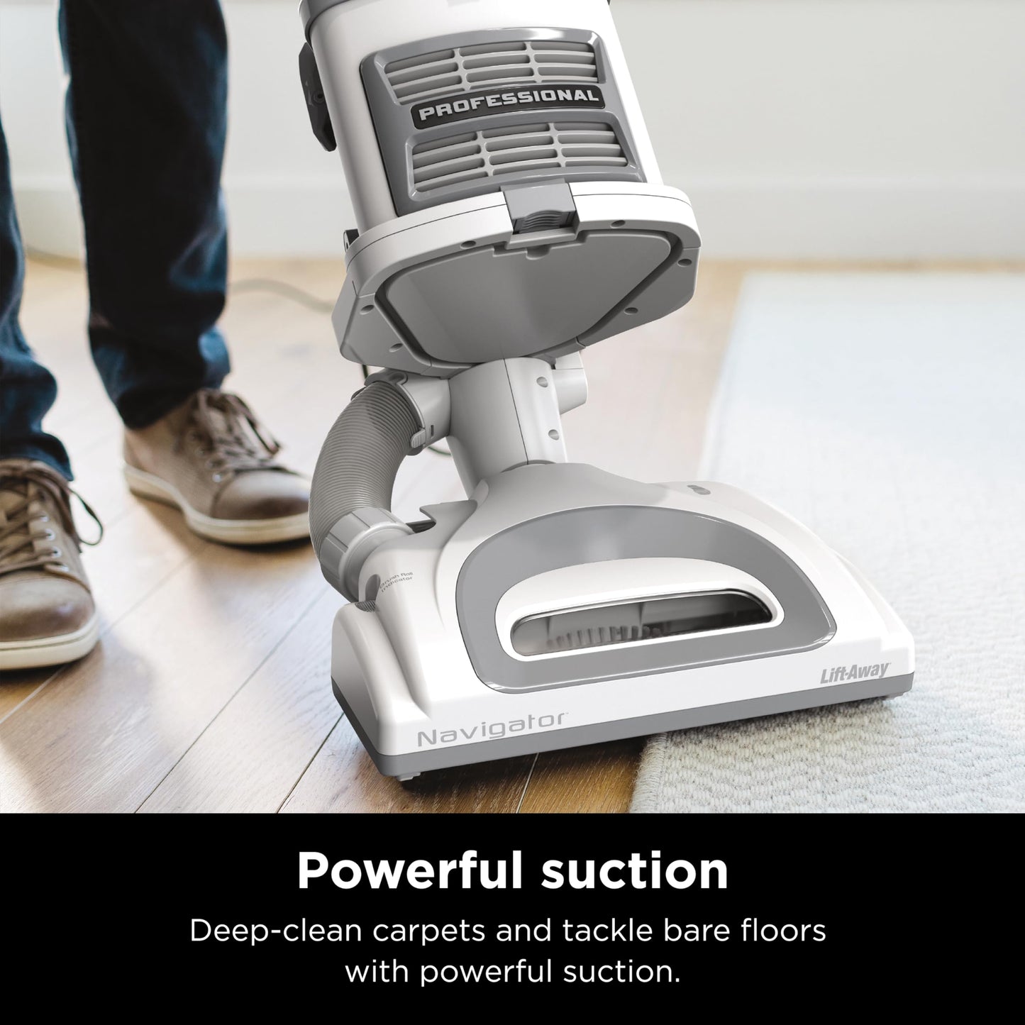 Shark NV356E Navigator Lift-Away Professional Upright Vacuum with Swivel Steering, HEPA Filter, XL Dust Cup, Pet Power, Dusting Brush, and Crevice Tool, Perfect for Pet Hair, White/Silver