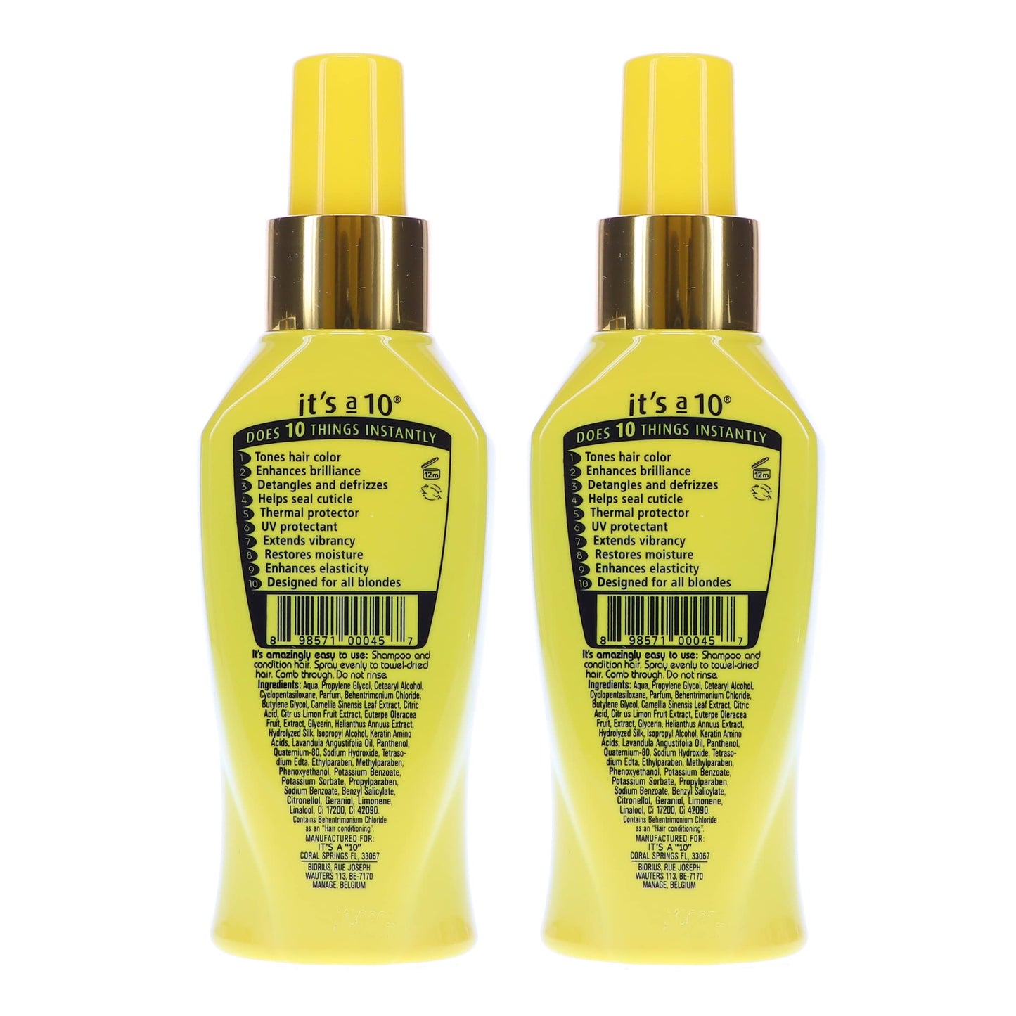 It's A 10 Haircare Miracle Leave-In Conditioner Spray for Blondes - 4 oz. - 2ct