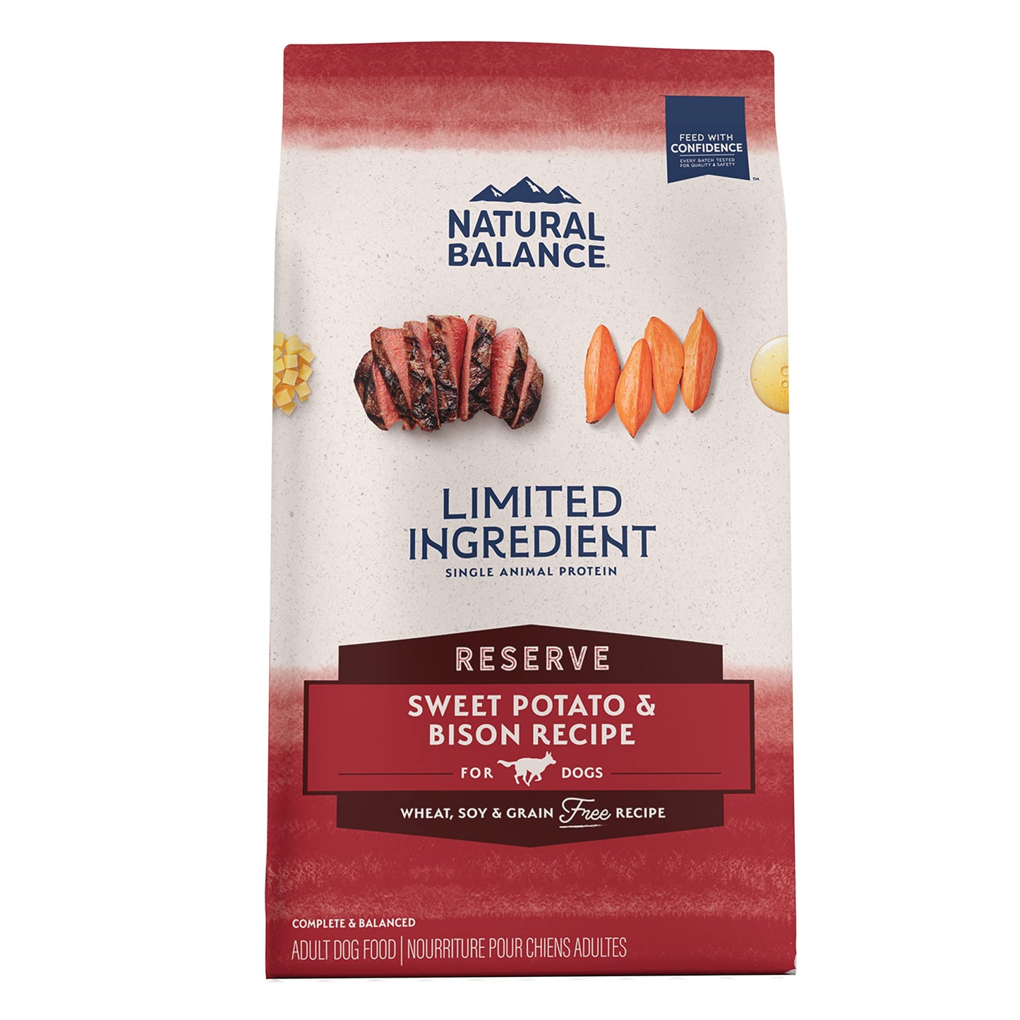 Natural Balance Limited Ingredient Adult Grain-Free Dry Dog Food, Reserve Sweet Potato & Bison Recipe, 22 Pound (Pack of 1)