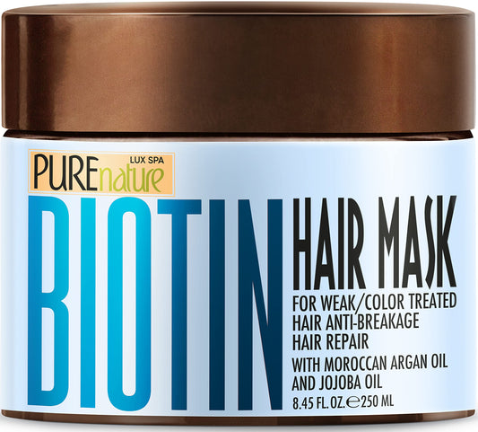 Biotin Hair Mask - Deep Conditioner with Collagen and Keratin for Dry, Damaged and Curly Hair - Fine Conditioning Moisturizer Treatment for Strengthening - Hydrating Care Products for Women and Men